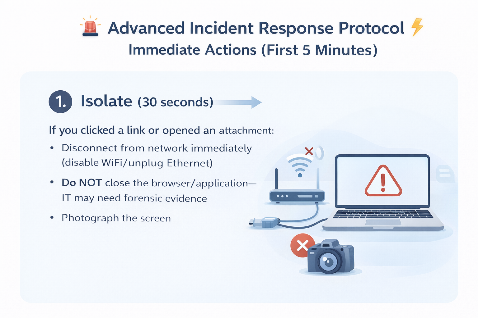 Advanced incident response